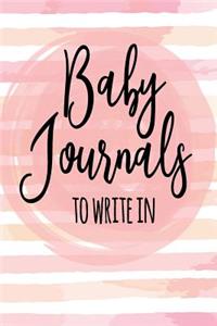 Baby Journals To Write In