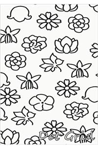 Dot Grid Notebook: Flower Wallpaper