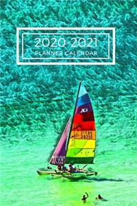 Red Yellow Blue Sailboat Dated Calendar Planner 2 years To-Do Lists, Tasks, Notes Appointments
