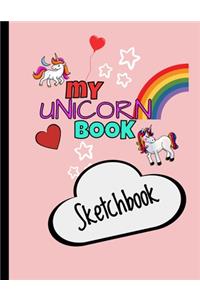 My Unicorn Book - Cute Sketch Book For Girls