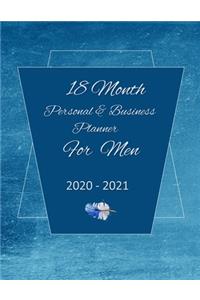 18 Month Personal & Business Planner For Men 2020 - 2021