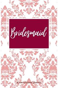 Bridesmaid Small Size Blank Journal-Wedding Planner&To-Do List-5.5