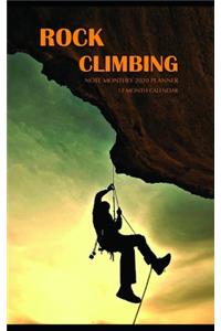 Rock Climbing Note Monthly 2020 Planner 12 Month Calendar