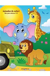 Animales de safari libro para colorear 1 & 2