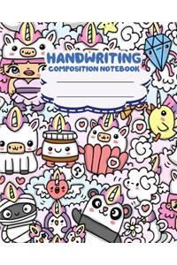 Handwriting composition notebook