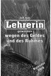 Ich Bin Lehrerin Geworden Kalender 2019