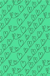 Bullet Journal Notebook Scribbly Hearts Pattern 4