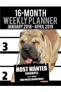 2018-2019 Weekly Planner - Most Wanted Sharpei