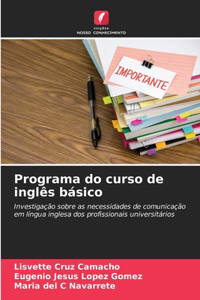 Programa do curso de inglês básico