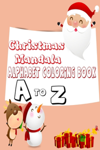 Christmas Mandala alphabet coloring book a to z