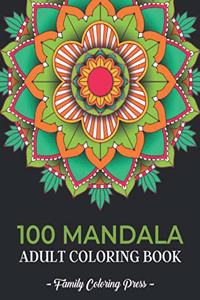 100 Mandala Adult Coloring Book