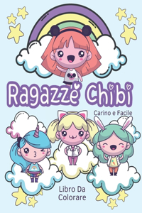 Ragazze Chibi Libro da Colorare Carino e Facile