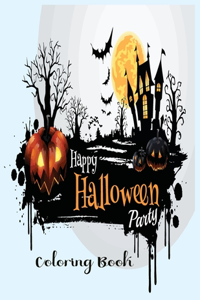 happy halloween party coloring book