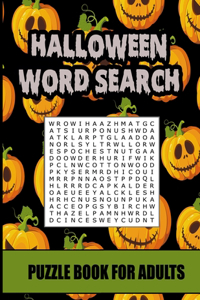 halloween search word puzzle book for adults