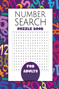 number search puzzle book for adults