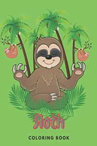 Sloth coloring book