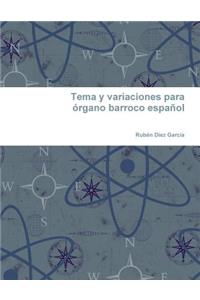 Tema y variaciones para órgano barroco español