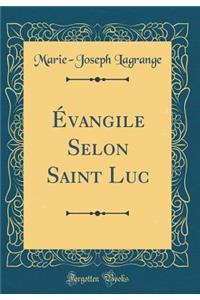 Ã?vangile Selon Saint Luc (Classic Reprint)