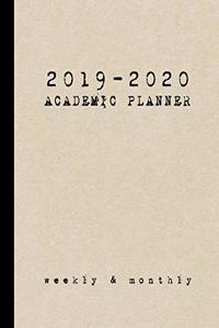 2019-2020 Academic Planner Weekly And Monthly