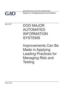 Dod Major Automated Information Systems