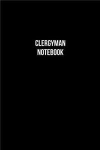 Clergyman Notebook - Clergyman Diary - Clergyman Journal - Gift for Clergyman