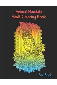 Animal Mandala Adult Coloring Book