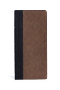 KJV Large Print Thinline Bible, Black/Brown Leathertouch