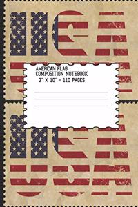 American Flag Composition Notebook