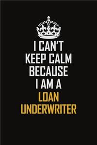 I Can't Keep Calm Because I Am A Loan Underwriter