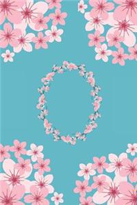 O Monogram Letter O Cherry Blossoms Journal Notebook