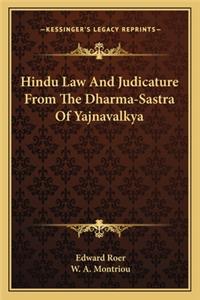 Hindu Law and Judicature from the Dharma-Sastra of Yajnavalkhindu Law and Judicature from the Dharma-Sastra of Yajnavalkya YA