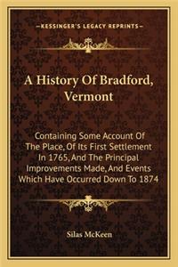 A History Of Bradford, Vermont