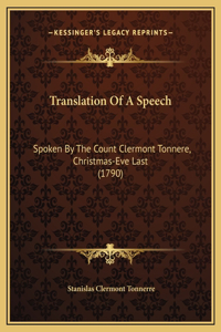 Translation Of A Speech