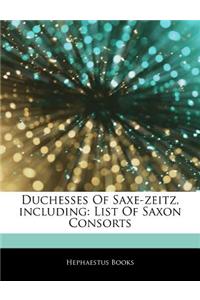 Duchesses of Saxe-Zeitz, Including