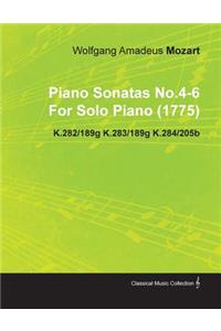 Piano Sonatas No.4-6 by Wolfgang Amadeus Mozart for Solo Piano (1775) K.282/189g K.283/189g K.284/205b