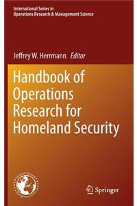 Handbook of Operations Research for Homeland Security