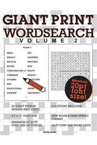 Giant Print Wordsearch Volume 2