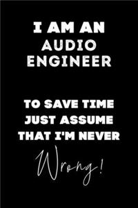 I Am AN Audio Engineer To Save Time Just Assume That I'm Never Wrong!
