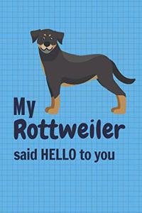My Rottweiler said HELLO to you