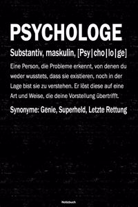 Psychologe Notizbuch: Psychologe Journal DIN A5 liniert 120 Seiten Geschenk