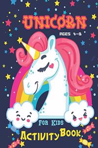 Unicorn Activity Book For Kids Ages 4-8