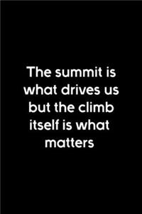 The Summit Is What Drives Us But The Climb Itself Is What Matters