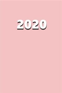 2020 Weekly Planner 2020 Baby Pink Color 134 Pages