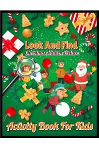 Look And Find Christmas Hidden Picture Activity Book for Kids
