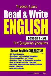 Preston Lee's Read & Write English Lesson 1 - 20 For Bulgarian Speakers