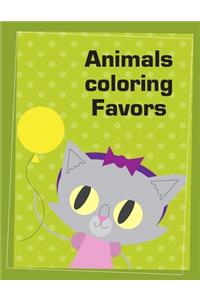 Animals coloring Favors