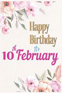 Happy Birthday 10th February Notebook Journal