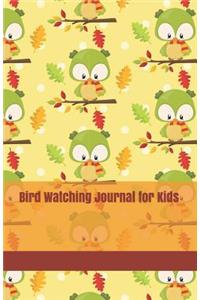 Bird Watching Journal for Kids: A Logbook for Birding Trips and Bird Species Information with a Cute Fall Owls Cover