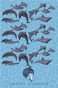 Swimming Dolphins Journal Notebook