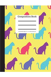 Composition Book 100 Sheet/200 Pages 8.5 X 11 In.-Wide Ruled-Cats